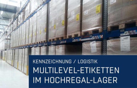 Portfolio Vorschau Multilevel-Etiketten im Hochregal
