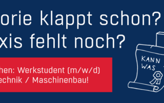 Newsmeldung Werkstudent Maschinenbau Elektrotechnik