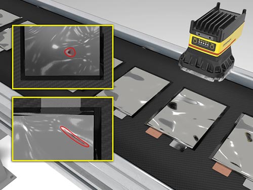 Cognex Inspektion Pouch-cell-surface-inspection